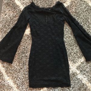Black lace free people dress